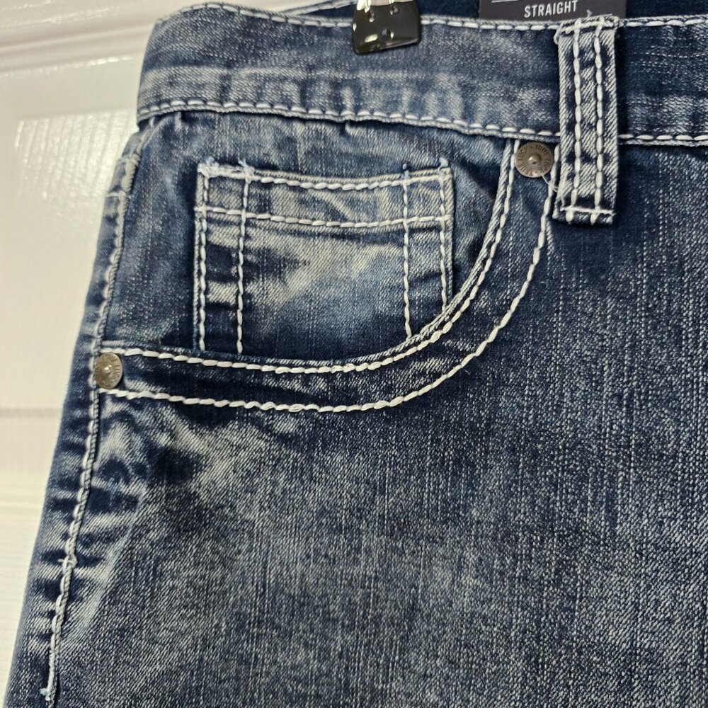 NEW True Luck Straight Fit Stretch Jeans Men's Sz 34x30 Flap Pockets NWT - Picture 5 of 11